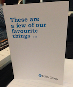 Marketing brochure from Editor Group titled These are a few of our favourite things
